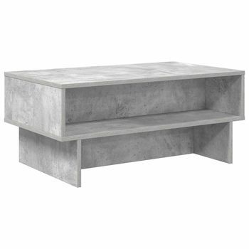 Mesa De Café Gris Concreto 80 X 46 X 35 Cm Madera De Ingeniería Vidaxl