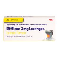 difflam 3mg lozenges lemon flavour