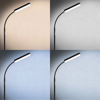 Lámpara de pie 5 modos de iluminación, led, 12 w 22 x 176 cm negro