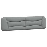 cabecero cama mueble de dormitorio de cama acolchado tela claro 200 cm gris m020004406