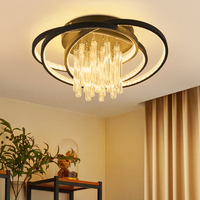 lampara de techo led redonda moderna negro luz blanca calida de 3000k 40w lampara de vaso para pasillo sala de estar oficina o estudio zmh