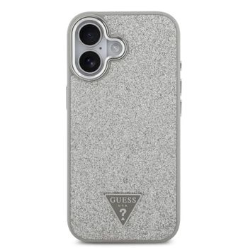 Guess Funda Para Iphone 17 – Carcasa De Polipiel Plata Con Purpurina Y Magsafe, Diseño Elegante Y Ajuste Preciso