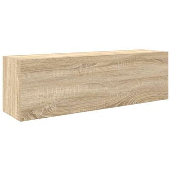 Mueble De Pared Baño | Armario De Baño Madera Ingeniería Roble Sonoma 100x25x30cm