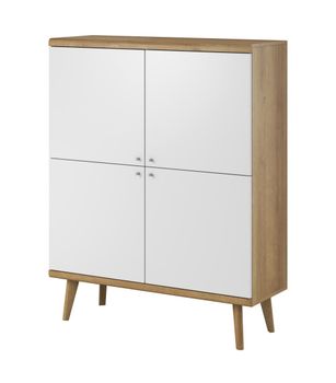 Cómoda efecto madera Crema y Blanco
