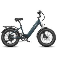 bicicleta electrica compacta fafrees f20 rover con neumaticos anchos de 48 v verde oscuro