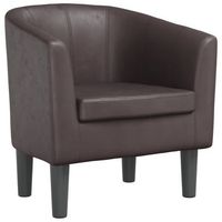 sillon cuero sintetico marron vidaxl