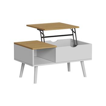 Mesa De Centro Stora 76 X 45 Cm Con Función Elevadora Vicco
