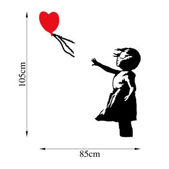 Decoración Pared De Metal Banksy-13 Rojo Negro 105x85 Cm