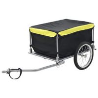 remolque para bicicletas negro y amarillo 65 kg vidaxl
