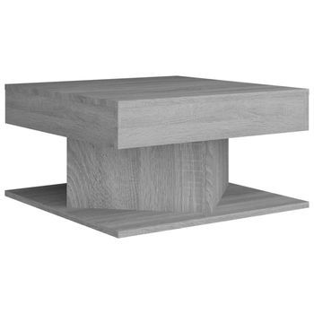 Mesa De Centro Madera De Ingeniería Gris Sonoma 57x57x30 Cm Vidaxl