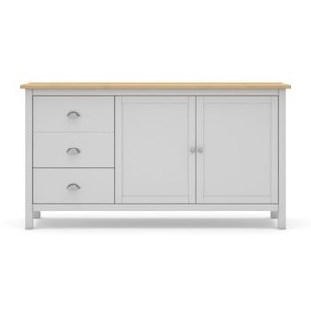 Aparador 2 puertas y 3 cajones l150 cm - blanco
