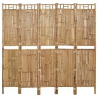biombo separador de ambientes 5 paneles 200 x 180 cm en bambu marron dec030935