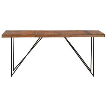 Mesa De Comedor De Madera Maciza De Acacia 180x90x76 Cm