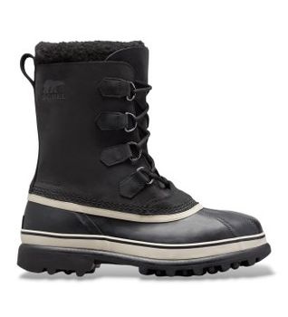 Sorel para hombre. 1002871016 Botas de nieve impermeables negro (44), Piel, Plano, Outdoor