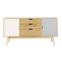 aparador vintage con 2 puertas y 3 cajones 145 cm