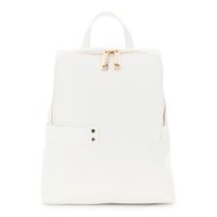 mochila con efecto piel granulada presilla de tpu y logotipo white