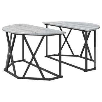 Mesa De Café - Mesa De Centro - Mesa Baja Gris Sonoma 80 X 80 X 42 Cm