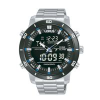 lorus reloj hombre caja de acero titanio pulsera acero de color plata resistente al agua 10 atm rw659ax9