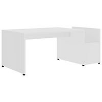 mesa de centro con compartimento de almacenamiento diseno moderno y contemporaneo 90 x 45 x 35 cm madera de ingenieria blanca dec037987