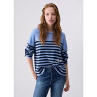 liu jo jersey punto de rayas con bordado para mujer