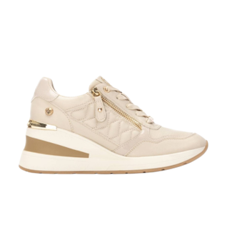 Xti para mujer. 14438001-BEIGE Zapatillas 144380 beige (39), 3 a 5cm, Cremallera, Casual
