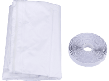 Accesorio aire acondicionado - Koenic KDS 125, 4 Cremalleras, Cinta Autoadherente, 210x90 cm, Blanco