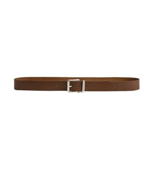 Gant para hombre. 9940157 Cinturón de piel Logo marrón (90 cm), Casual, Clásico