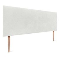dhome cabecero acabado toalla soft tapizado liso con patas tejido suave para pared acusticos cabeceros absorbentes 140cm 8cm - 125 al - blanco