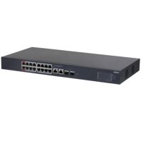 switch gestionado dahua 18 rj-45 gigabit ethernet 2 sfp 16 poe 40gbps montaje rack