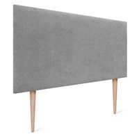 dhome cabecero gris 100cm acabado toalla soft tapizado liso con patas 4cm grosor 125 alto tejido suave para pared acusticos cabeceros absorbentes 100cm 4cm - 125 al - gris