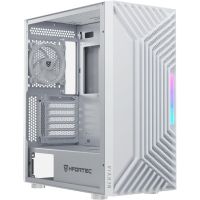 nfortec nervia argb torre atx frontal mallado 3d cristal templado 4 ventiladores blanca