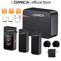 microfono lavalier inalambrico comica vimo c 24g con estuche de carga microfono de solapa para camara telefono inteligente podcast entrevista vlog