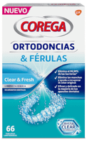 corega ortodoncias  ferulas tabletas limpiadoras 66 uds