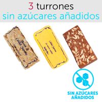 pack 3 turrones sin azucares anadidos