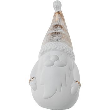 Figura Papa Noel Blanco Y Dorado
