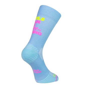 Calcetines Sporcks Girls Can Do Azul Rosa Amarillo, Talla XS