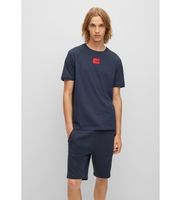 hugo para hombre 50447978 camiseta diragolino marino s casual algodon manga corta sostenible