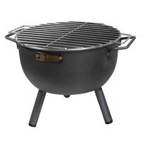 barbacoa sobremesa redonda con parrilla zincada o30x28cm imex el zorro