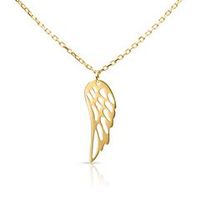 cadena de mujer alas de angel en oro de 9 quilates