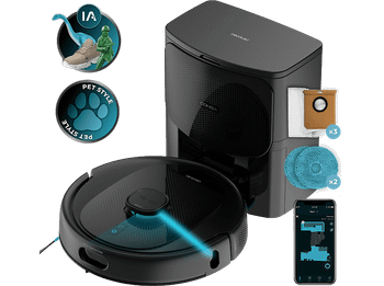 REACONDICIONADO Seminuevo Muy bueno Robot aspirador - Cecotec Conga 9990 AI Spin Revolution Ultra Power Home, 4 en 1, Navegación láser, 10 kPa, 240min