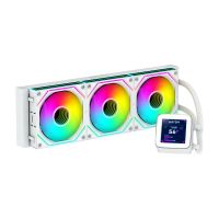 abysm gaming refrigeracion liquida oceanic 360 white argb con pantalla lcd de 28