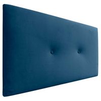 dhome cabecero de terciopelo liso con botones 95x50 camas 8090 - azul