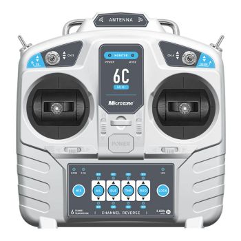 Microzone MC6C mini 2,4 GHz mando a distancia 6 canales con receptor MC7RE-V2 para aeronave RC modelo avión fijo FPV rac