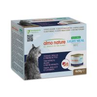 almo nature hfc natural light 24 x 50 g - pack ahorro - atun pollo y jamon cocido