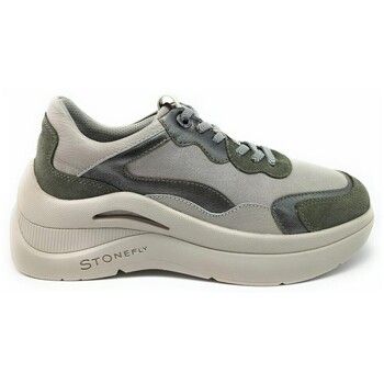 Stonefly Deportivas Moda DEPORTIVA ROCHA-2 NUBUCK GRIS-KAKI para mujer
