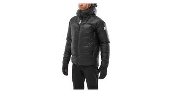 Sudadera con capucha de plumon kamet negro de mijo para hombre