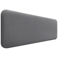 dhome cabecero tapizado en terciopelo liso redondeado para pared acusticos cabeceros absorbentes cabezal cama dormitorio gris 135cm