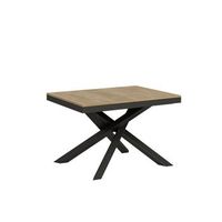 mesa extensible 90x120224 cm volantis evolution roble natural estructura antracita