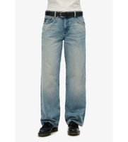superdry para mujer w7011200a jeans de tiro medio y pierna ancha azul 3032 casual denim algodon organico sostenible