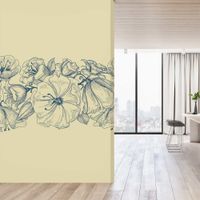 papel pintado flores de tinta 156x270cm